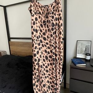 Motel Cheetah Print Slit Dress